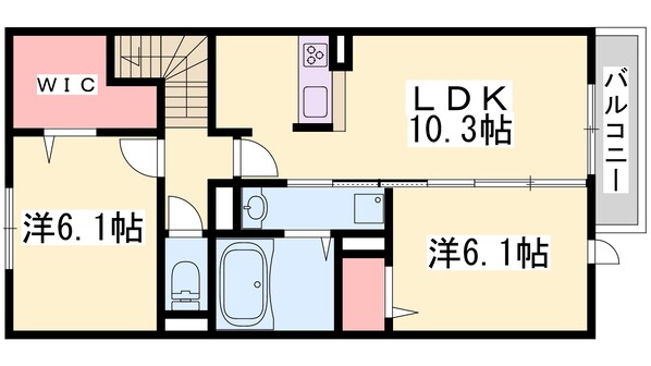 クローバー富士2号館の物件間取画像